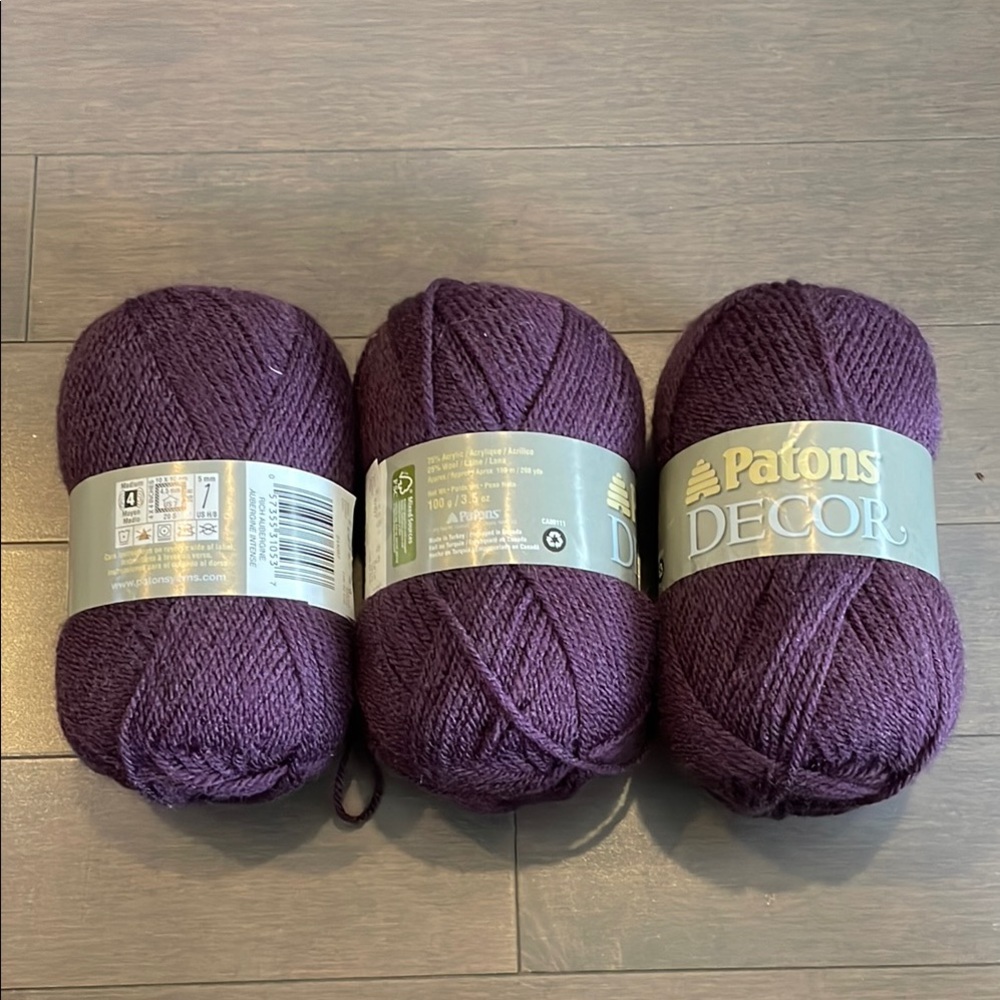 Patons Decor Purple Yarn Set